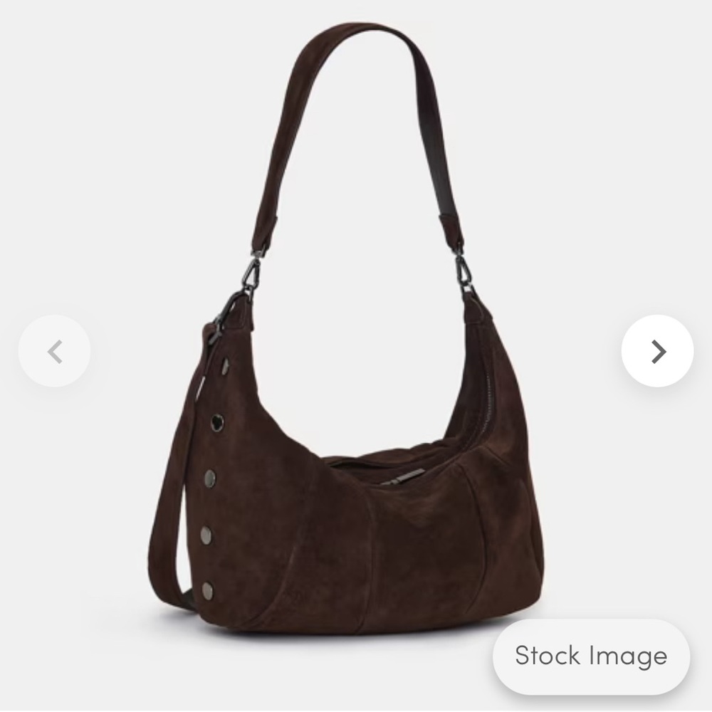 NWT Hammitt Morgan in Espresso Suede with gunmetal